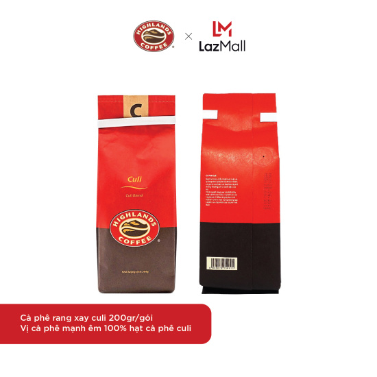 Cà phê rang xay culi highlands coffee 200g - vị cà phê mạnh - ảnh sản phẩm 4