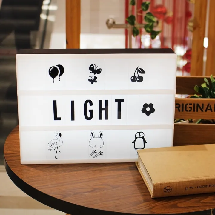 COD A4 Light Box Letter Message Ligh DIY LED Light Message BOARD Box