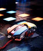 Inphic PG6 Wired Gaming Mouse Sci-Fi Mecha Style Magical Colour RGB Light Professional Esports Game Mouse