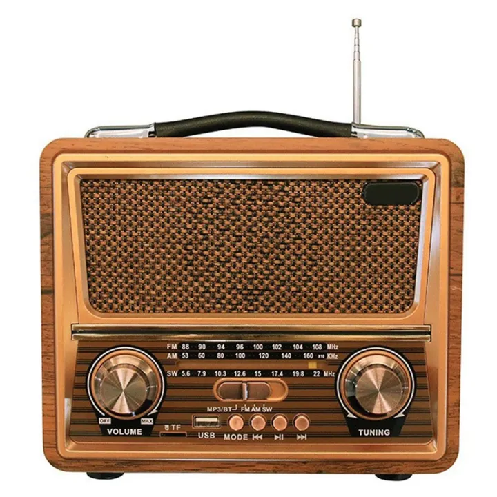 Wooden Retro Radio, AM SW FM Radio, Wireless Bluetooth Speaker, Mini Bass  Audio Outside Loud Volume for Home, Office | Lazada PH