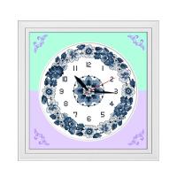 Joy Sunday Wall Clock Cross Stitch Kits Embroidery Counted 11CT 14CT Printed Needlework Stamped Decoration DIY Handmade Gift Set