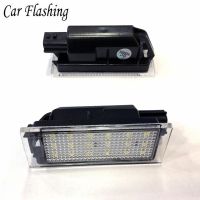 Car Flashing Canbus Car LED Number License Plate Light For Renault Megane 3 Clio Laguna 2 Megane 3 Twingo Master Vel Satis Bulbs  LEDs HIDs