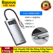 Hub chuyển đổi đa năng Baseus Type-C - HDMI, USB, RJ45, SD, TF