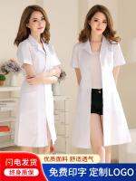 White coat short-sleeved female doctors clothing summer white coat long-sleeved lab coat chemical beauty salon nurse work clothes