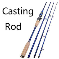 2021Souilang 2.1M 2.4M 4 Section M Power Carbon Fiber Casting Spinning Fishing Rod Travel Ultra Light Lure Fishing Pole Canne