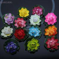 【YD】 5 Pieces Artificial Optic Fibre Fake Flowers Floating Pond Pool Wedding decoration C70TH