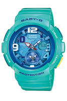 Casio Baby-G นาฬิกาข้อมือผู้หญิง สายเรซิ่น รุ่น BGA-190,BGA-190-3B - สีฟ้า