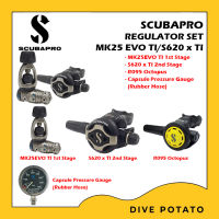 (ผ่อน0%) SCUBAPRO MK25T EVO/S620  TITANIUM REGULATOR Set with Octupus and SPG