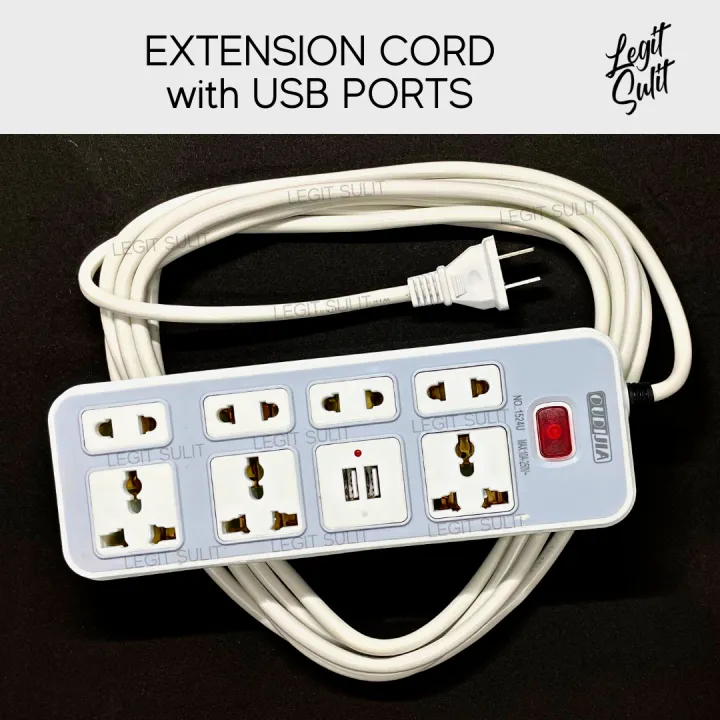 𝗟𝗲𝗴𝗶𝘁 𝗦𝘂𝗹𝗶𝘁 Heavy Duty Extension Cord with USB Port Extension Socket