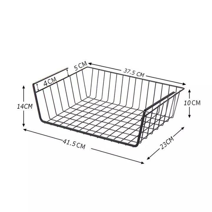 [HOT SALE]Metal Wire Under Shelf Hanging Storage Basket Space Saving