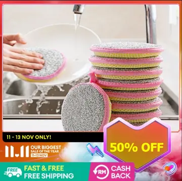 Double Side Dishwashing Sponge Pan Pot Dish Wash Sponges Household