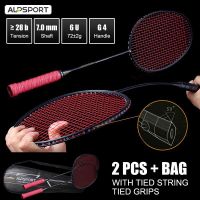 ALP XHP 2Pcs 6U 72g Ultralight G4 T700 100% Original Full Carbon Fiber 22-30Lbs Strung Professional Badminton Racket With Bag