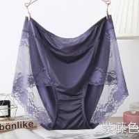 [A LIKE] BS42ขนาดบวก5XL ใสซาติน SexyPanties หญิงขนาดใหญ่เอวสูงชุดชั้นในบางกิริยาชุดชั้นในสตรีกางเกง