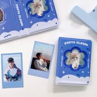 Binder Photocards Holder Storage Mini Photo Album Card Holder Storage Collect Book Ins Plaid Hollow Flower Album