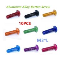 10 Buah Sekrup Aluminium M3 x 5/6/8/10/12/14/16 Paduan Aluminium Warna-warni 7075 Tombol Bulat Soket Kepala Baut Sekrup Mesin Allen