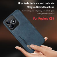 เคสโทรศัพท์สำหรับ Realme C51 C55 C53 Nfc C 51 C 53 C 55 RealmeC51Nfc RealmeC55 RealmeC53Nfc หนัง PU เคสหนังด้านย้อนยุคกรอบ TPU แบบนุ่มเคสกันกระแทกกันกระแทกฝาครอบด้านหลังเปลือกกรอบ