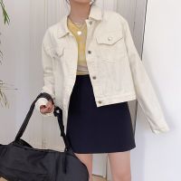 New 2021 Autumn Winter Women Denim Jeans Jacket Pockets Streetwear Short Fashionable Korean Style Oversized Lady Tops JK8060