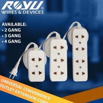 ROYU 4 Gang Universal Extension Cord with One Master Swtich