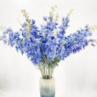 【hot】◈  2 Fork Flocking Delphinium Decoration Fetionzi Fake Wedding Photography Props Artificial