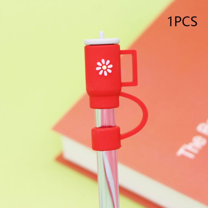 Dust Cap Straw Cover Cap 4PCS Silicone Straw Topper Compatible