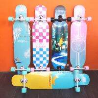 ?ลองบอร์ด longboard สเก็ตบอร์ดฝึกทักษะการพริ้วไหวและทรงตัว ล้อเลี้ยวได้ ทรัคแข็งแรง พื้นไม้เมเปิ้ลอย่างดี[11632]