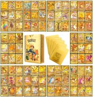 27-54pcs/set Cards Metal Gold Vmax Card Charizard Pikachu Collection Battle Trainer Kid