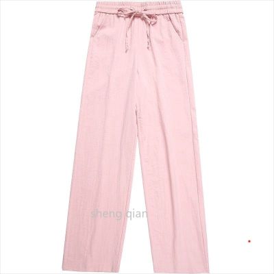 Women Plus Size S-4XL Wide Leg Pants Women Casual Long Korean Style Woman High Waist Loose Straight Cut Pant Seluar Slack Perempuan Wanita Muslimah Murah Palazzo