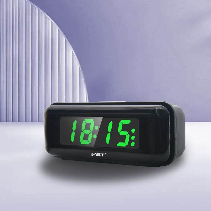 Small Black Digital Bedside Clock 220V Euro Plug 5060hz 24 Hours