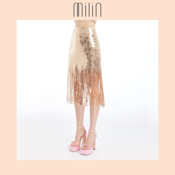 milin-high-waist-fitted-silhouette-fringe-sequin-skirt-กระโปรงเลื่อมเอวสูงทรงเข้ารูปประดับพู่-41-manhattan-sling-skirt