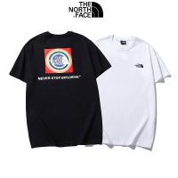 ▪✖❇เสื้อยืดแขนสั้นผ้าคอตตอนพิมพ์ลาย The North Face สไตล์ย้อนยุคคอกลมชายหญิงพิมพ์ลายคู่รักสไตล์ญี่ปุ่นฤดูร้อน