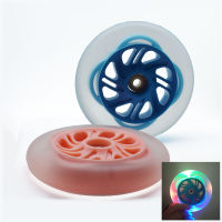 125mm colorful light LED skating wheel for inline speed marathon skating 125 scooter wheels 4-LED beads colourful flash shine