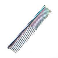 Colorful Piano Paint Professional Anti-Corrosion Grooming Comb For Dogs Cats Tapered Stainless Steel Pins Pet Grooming Supplies Brushes  Combs