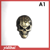 yidibai 3D สติกเกอร์รถโลหะด้านข้าง Fender ด้านหลัง Trunk Skull Emblem Badge decal สำหรับรถยนต์