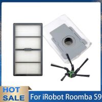 ถุงหูรูดตัวกรอง Hepa แปรงขัดด้านข้างหลักสำหรับ IRobot Roomba S9 9150 / S9 + Plus 9550อะไหล่เครื่องดูดฝุ่นหุ่นยนต์อุปกรณ์เสริม