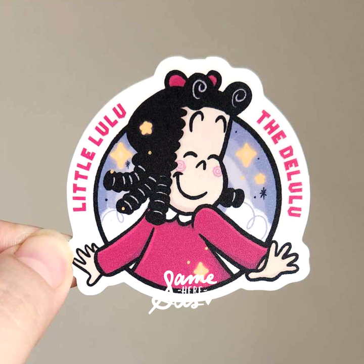 LITTLE LULU THE DELULU Waterproof Vinyl Sticker for Laptops, Water