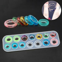 SUTAI 14 Hole Ring Silicone Mold Jewelry Pendant Making Epoxy Resin Mould Tool DIY