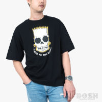 DOSH OVERSIZED SHORT SLEEVE T-SHIRTS THE SIMPSONS เสื้อยืดโอเวอร์ไซส์ FSIMT5086-BL