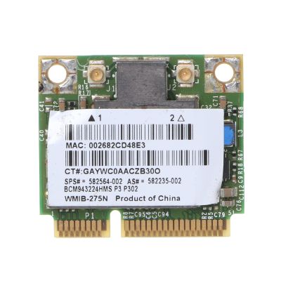 สำหรับHP BCM943224HMSไร้สายDual Band 802.11 A/G/N Mini Mini PCI-Eการ์ดWiFi