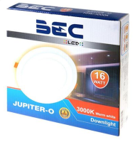 BEC โคมไฟเพดาน โคมไฟดาวน์ไลท์ LED 16 วัตต์ ไฟ 3 Step สีขาว กลม ขนาด 7นิ้ว