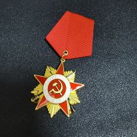 Soviet Union 1942th Order Of The Patriotic Lenin Red Flag 36mm Medal Re-engraved Three-Dimensional Relief USSR CCCP Badge Craft Fashion Brooches Pins