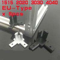 8pcs 1515 2020 3030 4040 sliver or black 3 Way End Corner Bracket Connector for T slot Aluminum Extrusion Profile