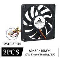 2Pcs Gdstime 12V 80mm 80mmx10mm DC 3PIN FG Function Axial Cooler Computer Case Cooling Fan 8cm 8010 Laptop CPU Heatsink Fan Heatsinks