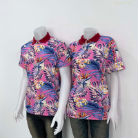 【high quality】  Flower Pattern Soft Microfiber Polo Shirt Quick Dry Easy Wash 2023 size：s-6xl