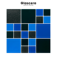 Glascera กระเบื้องโมเสคแก้ว ชนิดผิวมัน สีสันสวยงาม ไม่ดูดซึมน้ำ ไม่เกิดเชื้อรา ตกแต่งภายในและภายนอก Blue Syrup #4