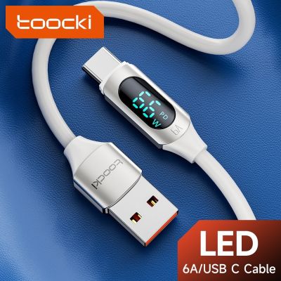 Chaunceybi Toocki 66W USB Type C Cable 6A Digital Display Fast Charging 12 POCO Smartphone 5G Cables