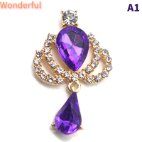 ?【Lowest price】Wonderful จี้อะคริลิคมงกุฎแบบทำมือสำหรับตกแต่งแก้วไวน์สำหรับผู้หญิงเข็มกลัดของขวัญเครื่องประดับพลอยเทียม