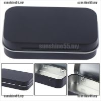 Storage Box Small Jewelry Candy Coin Key Organizer Tin Flip Black Gifts Sealed【stock sunshine55.my】