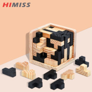 HIMISS In stock New 54T Creative 3d Wooden Cube Puzzle Luban Lock Tetris