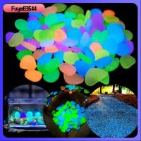 FUYE83644 สีสันสดใส เรืองแสงในที่มืด เรืองแสงสีเงิน เป็นมิตรกับสิ่งแวดล้อม ก้อนกรวดเรืองแสงเรืองแสง อุปกรณ์เสริมเสริม การจัดสวน หินกรวดส่องแสง ทางเดินในสวนลานบ้าน