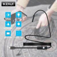 KERUI 7mm 5.5mm Soft Cable Endoscope Camera Waterproof Endoscope Inspection For Android Smart Phone PC Car Sewer 1/1.5/2/m